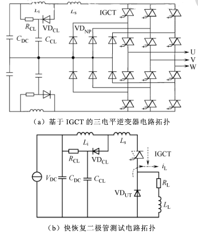 圖2 逆變器和二極管測試電路拓撲