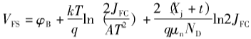 MPS二極管器件一個元胞的正向壓降方程式