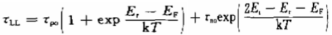 小注入水平下載流子壽命計算式