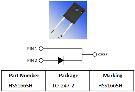 TO-247封裝650V/16A碳化硅二極管